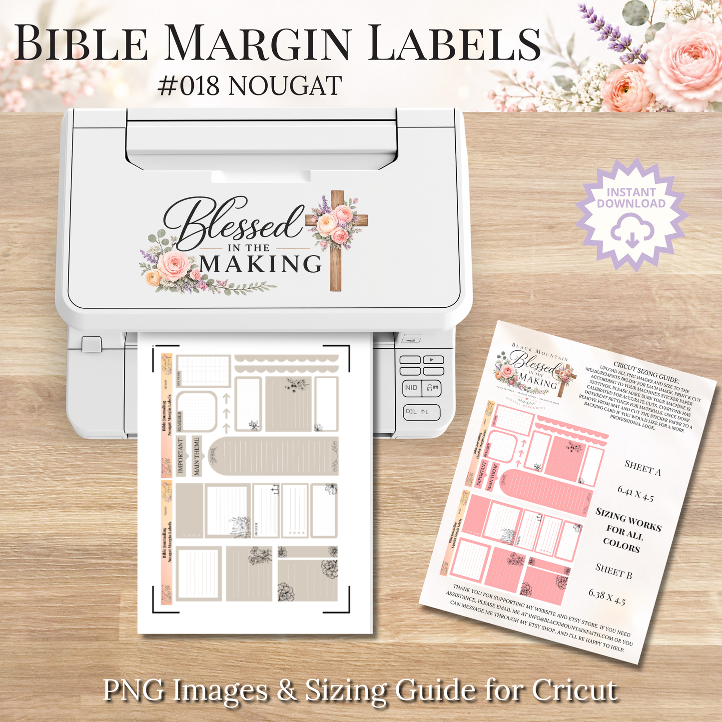 Bible Margin Labels 018 Nougat Print & Cut Bible Stickers