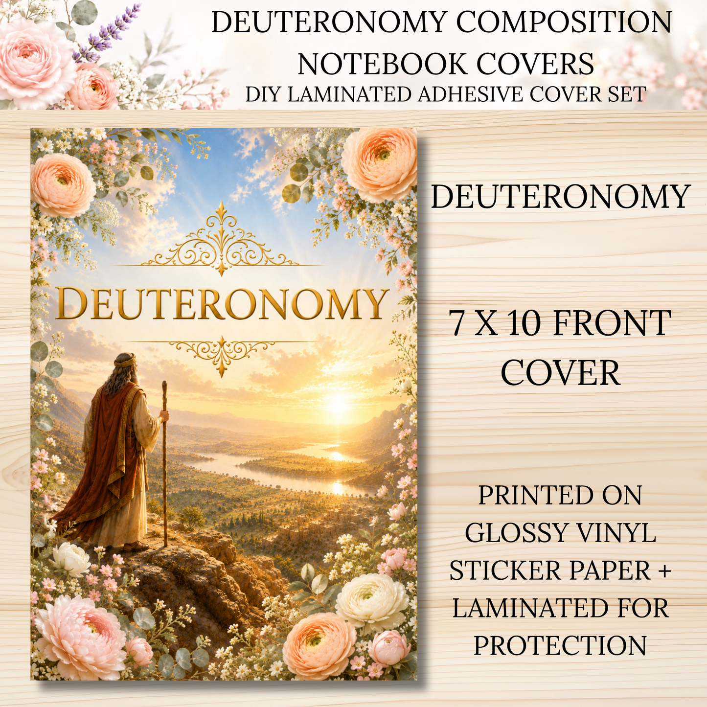 Deuteronomy Composition Notebook Covers | DIY Laminated Adhesive Cover Set