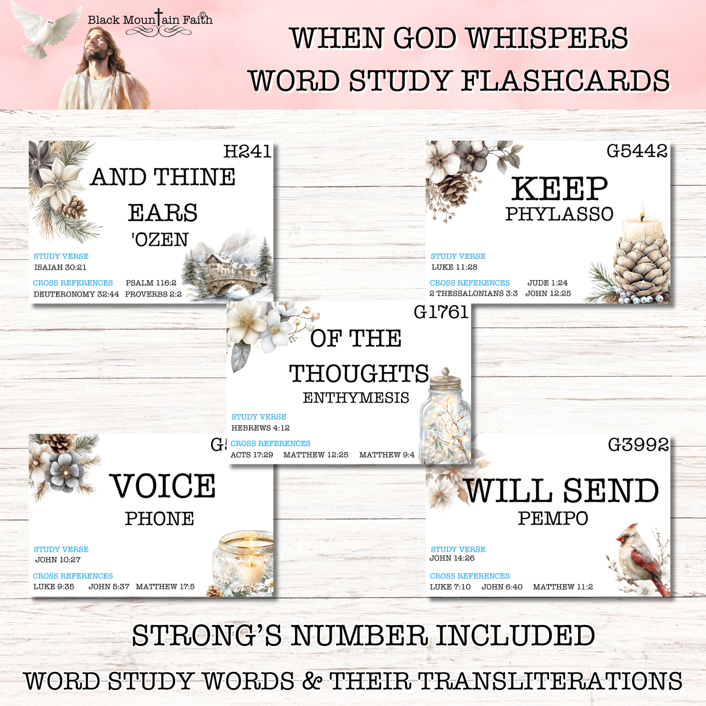 When God Whispers Word Study Flashcards
