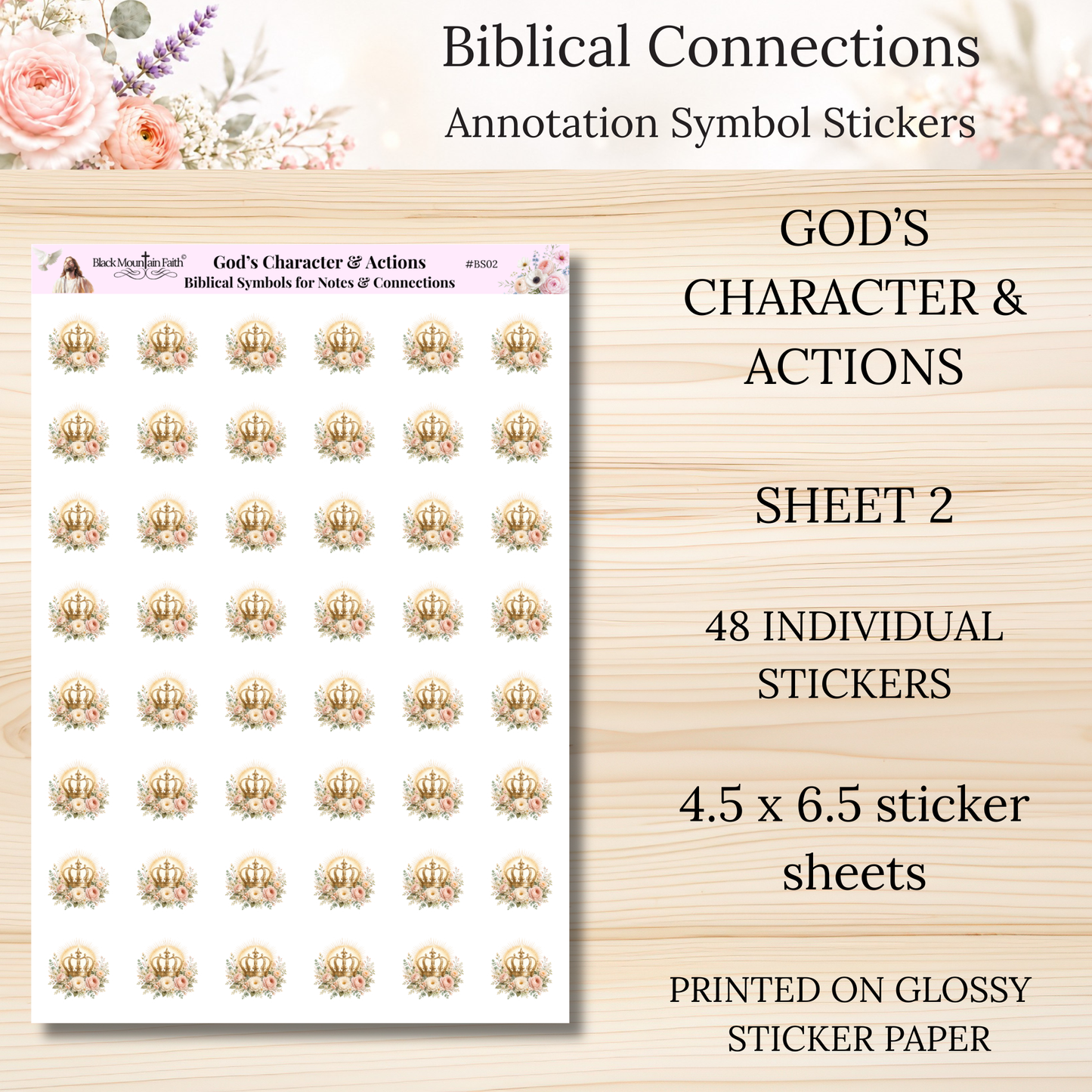 INDIVIDUAL Biblical Connections Annotation Symbol Stickers | Bible Study