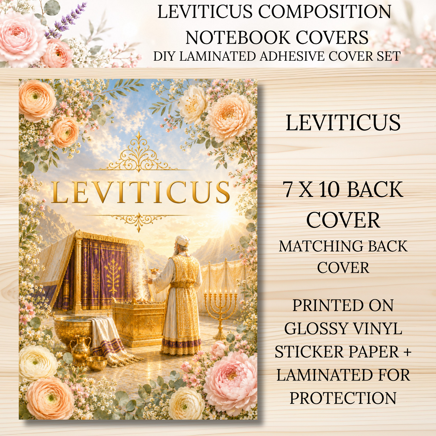 Leviticus Composition Notebook Covers | DIY Laminated Adhesive Cover Set