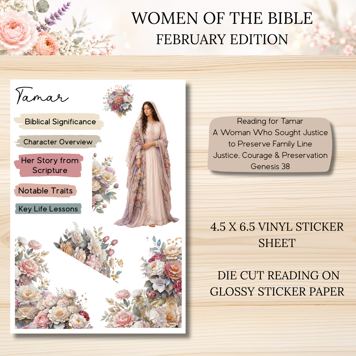 Women of the Bible Snail Mail Stickers FEBRUARY PAST EDITION  Listing