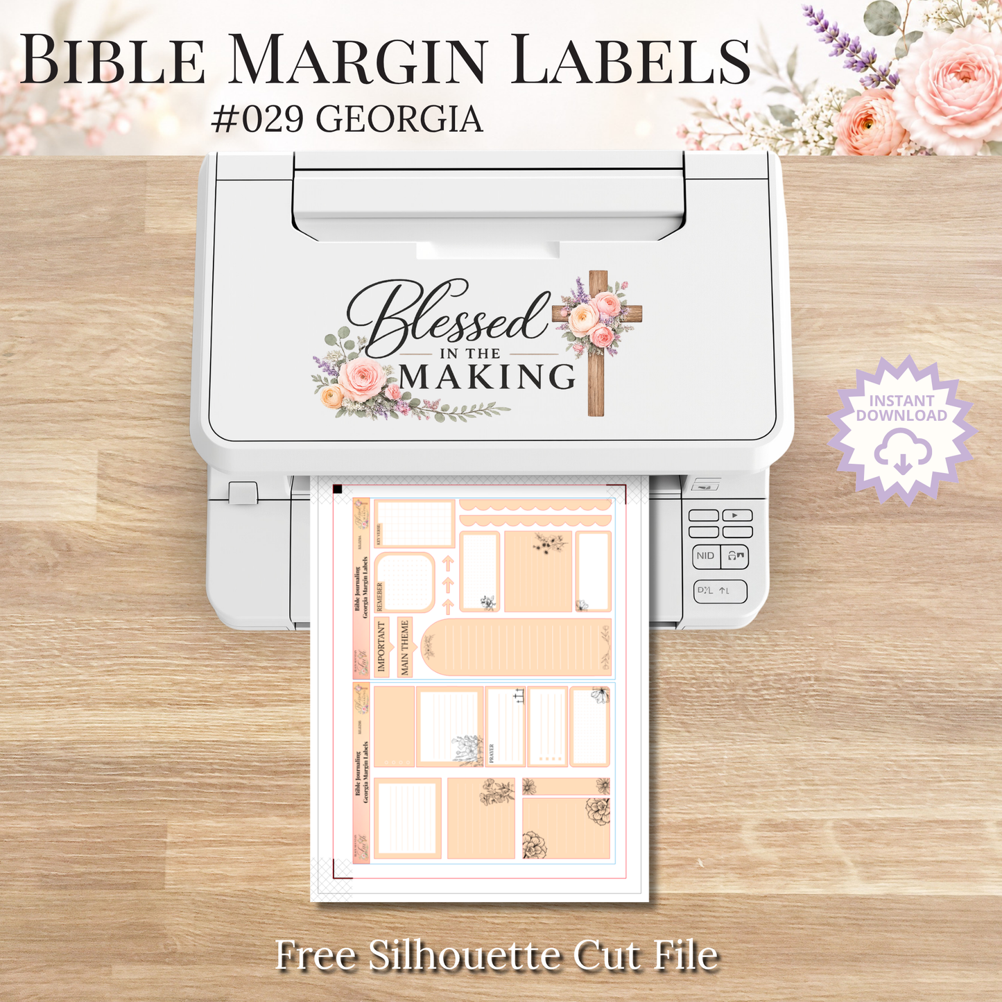 Bible Margin Labels 029 Georgia Print & Cut Bible Stickers
