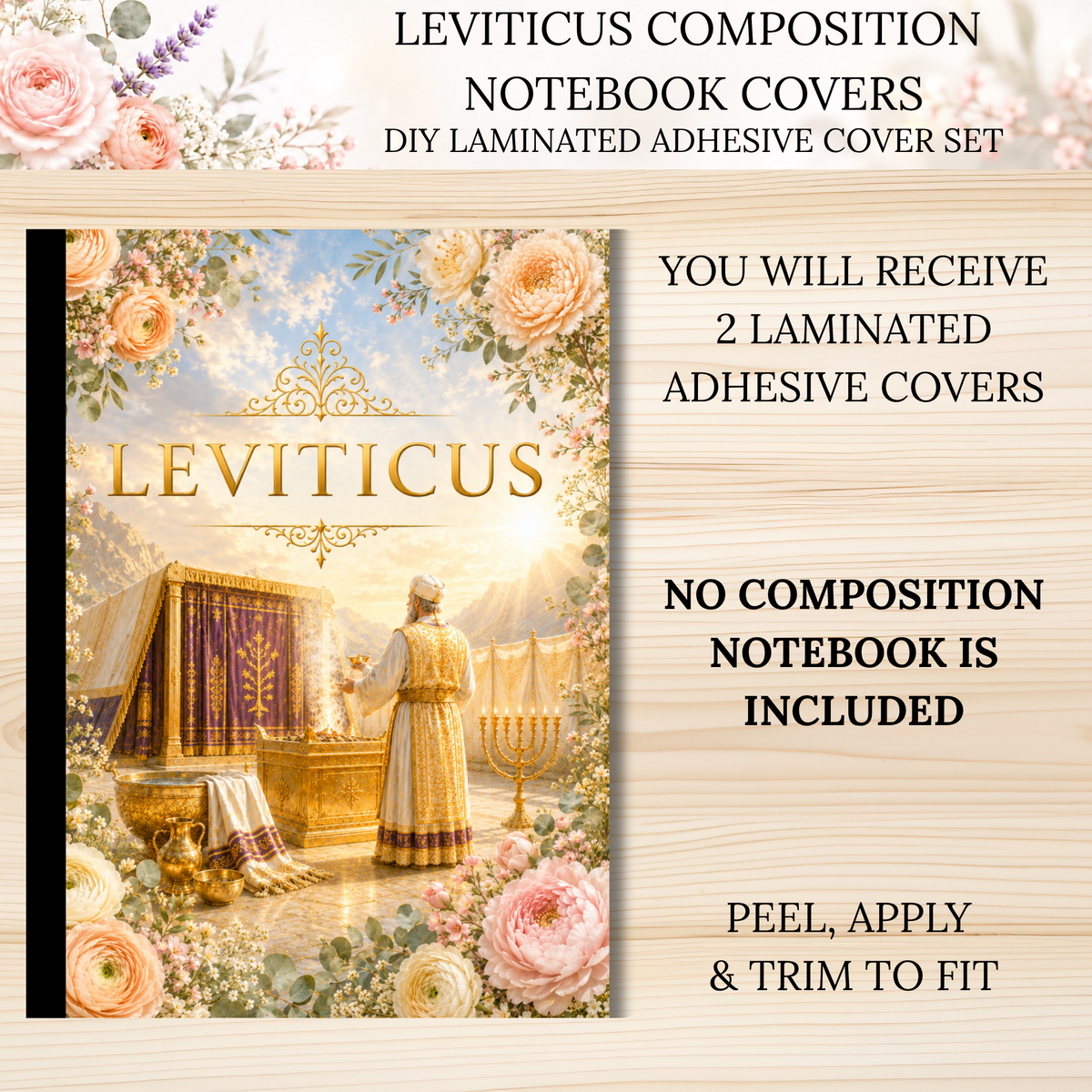 Leviticus Composition Notebook Covers | DIY Laminated Adhesive Cover Set