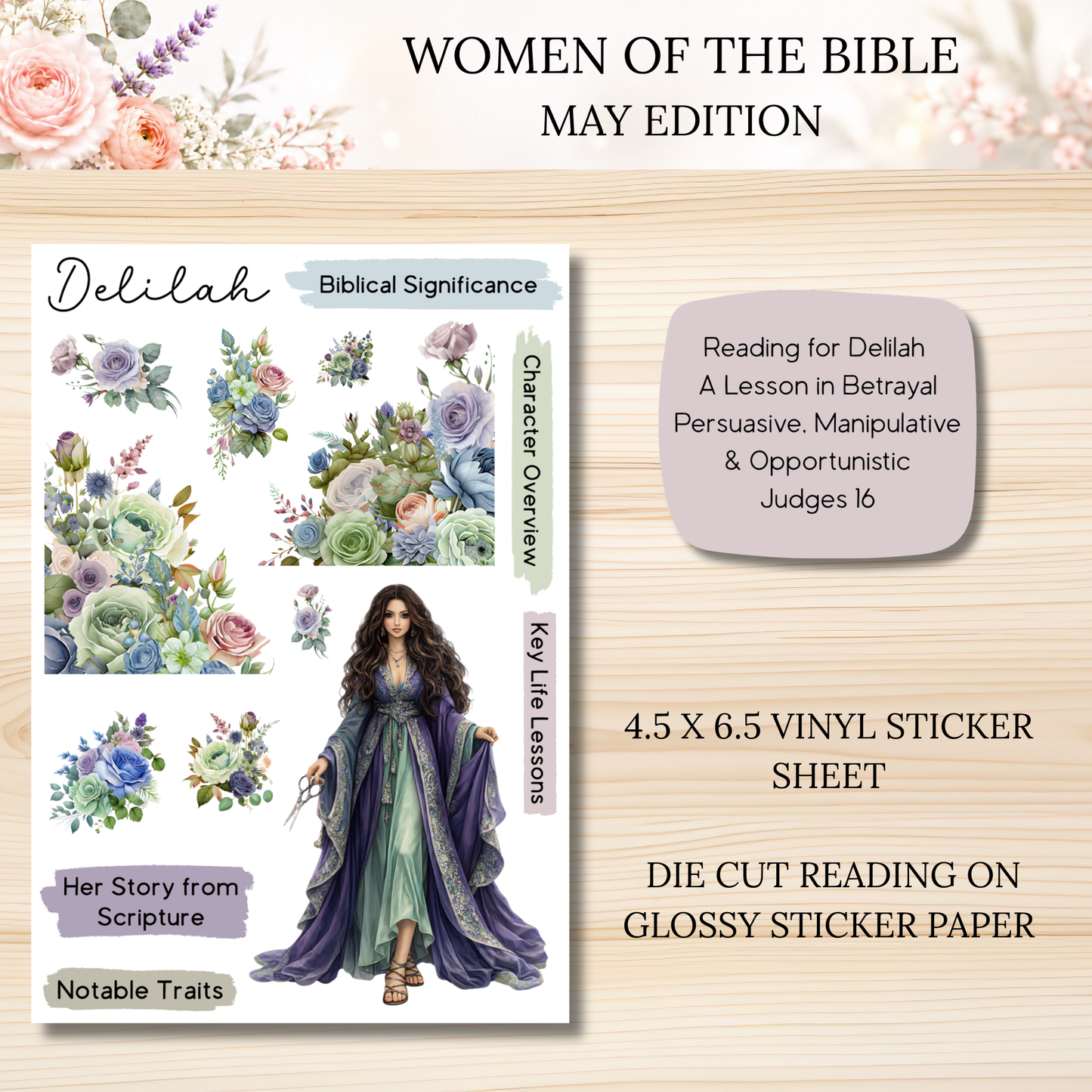 Women of the Bible Snail Mail Stickers MAY PAST EDITION Listing