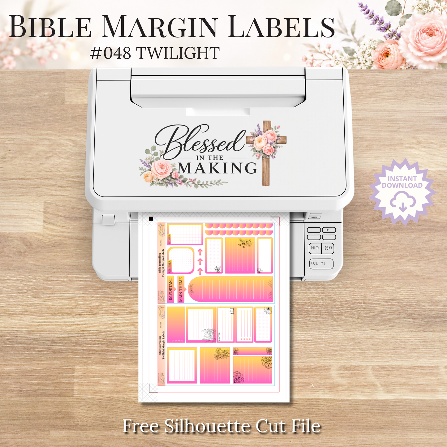 Bible Margin Labels 048 Twilight Print & Cut Bible Stickers