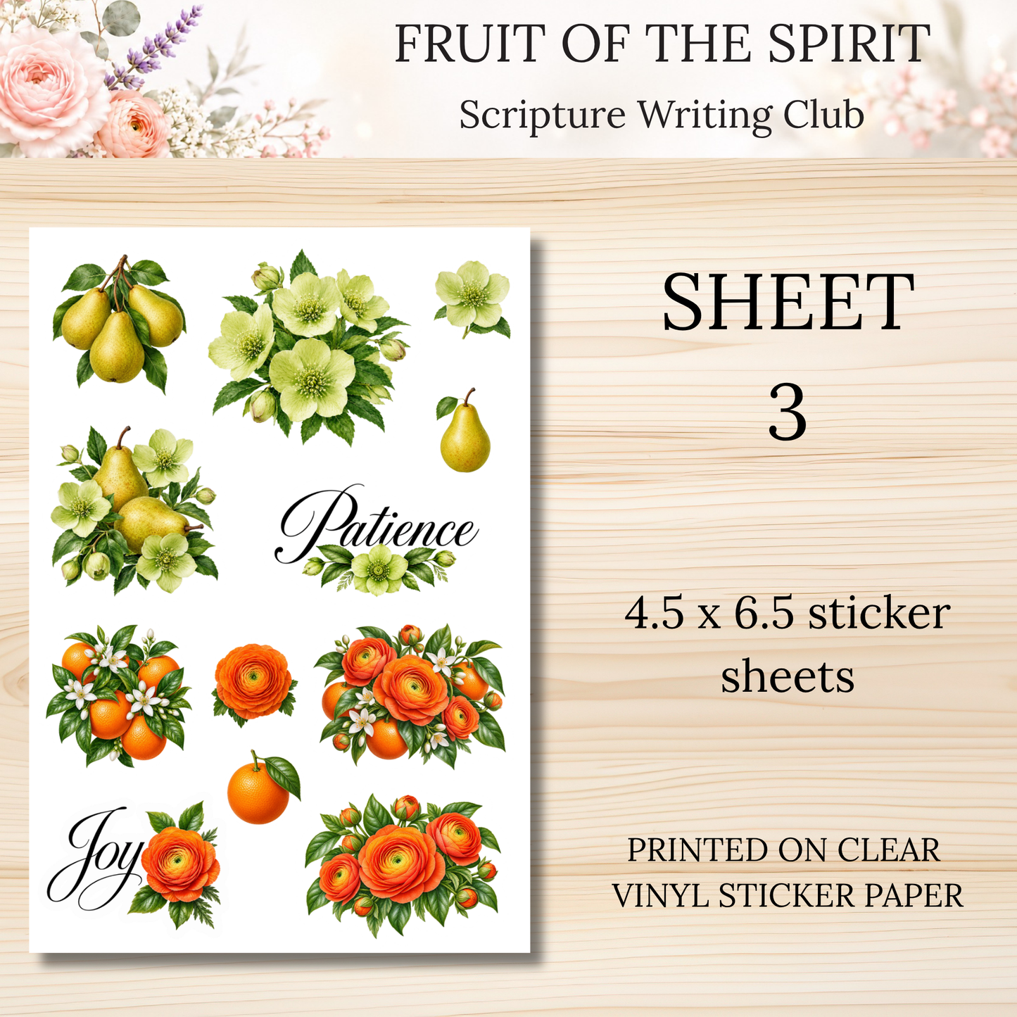Fruit of the Spirit Scripture Writing Club | Scriptures for Spiritual Fruits