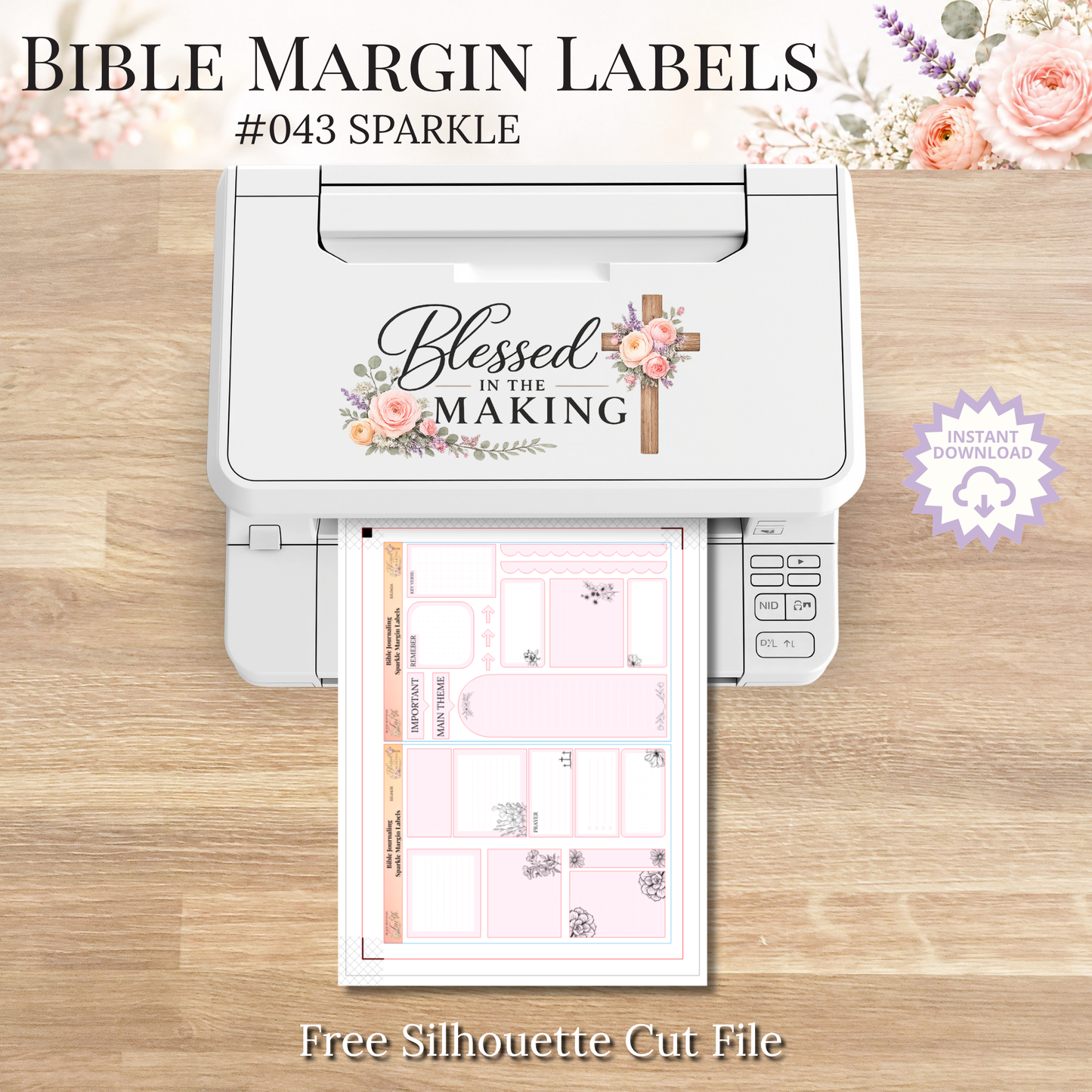 Bible Margin Labels 043 Sparkle Print & Cut Bible Stickers