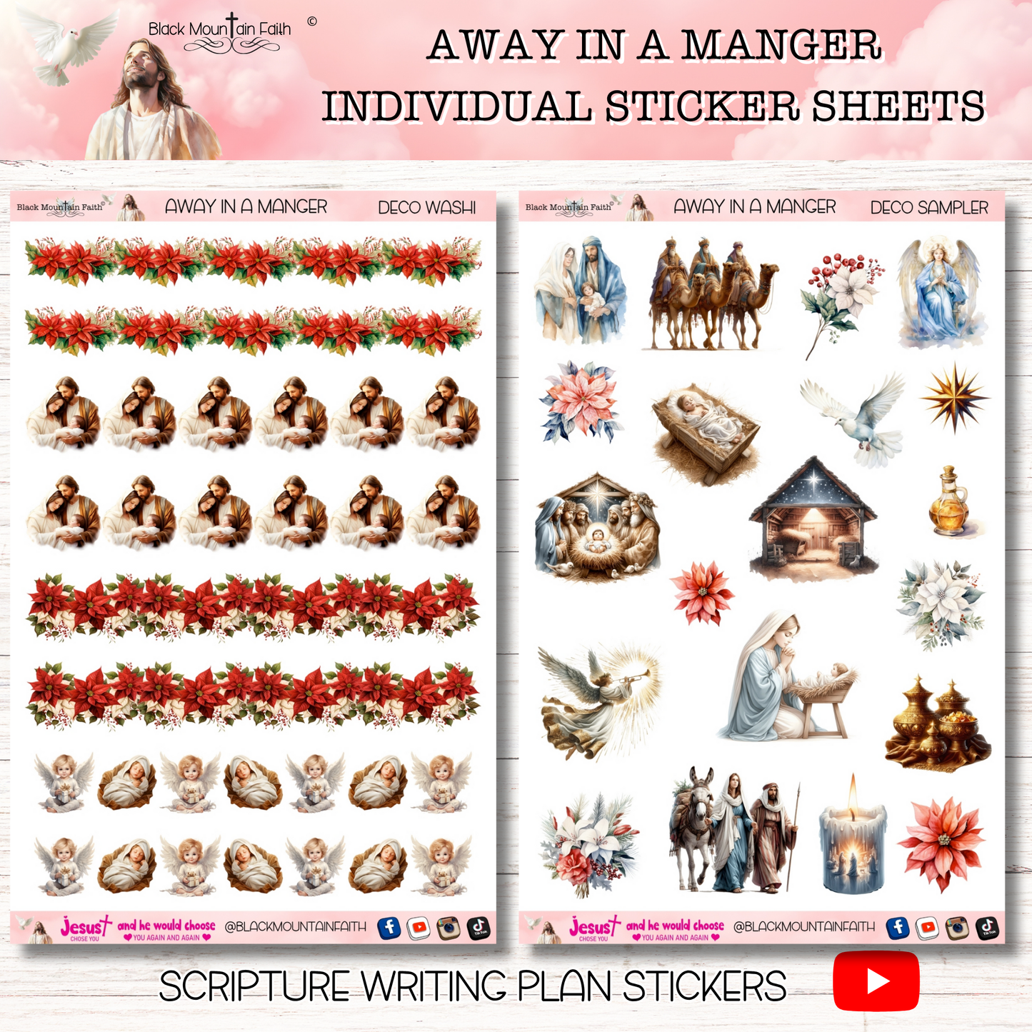 Away in a Manger Scripture Writing Plan Stickers