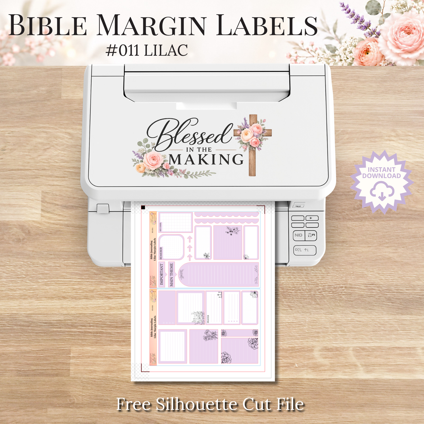 Bible Margin Labels 011 Lilac Print & Cut Bible Stickers