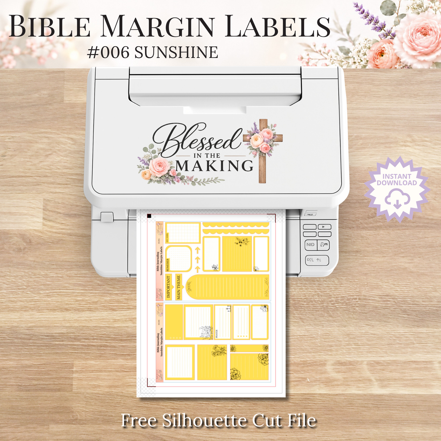 Bible Margin Labels 006 Sunshine Print & Cut Bible Stickers