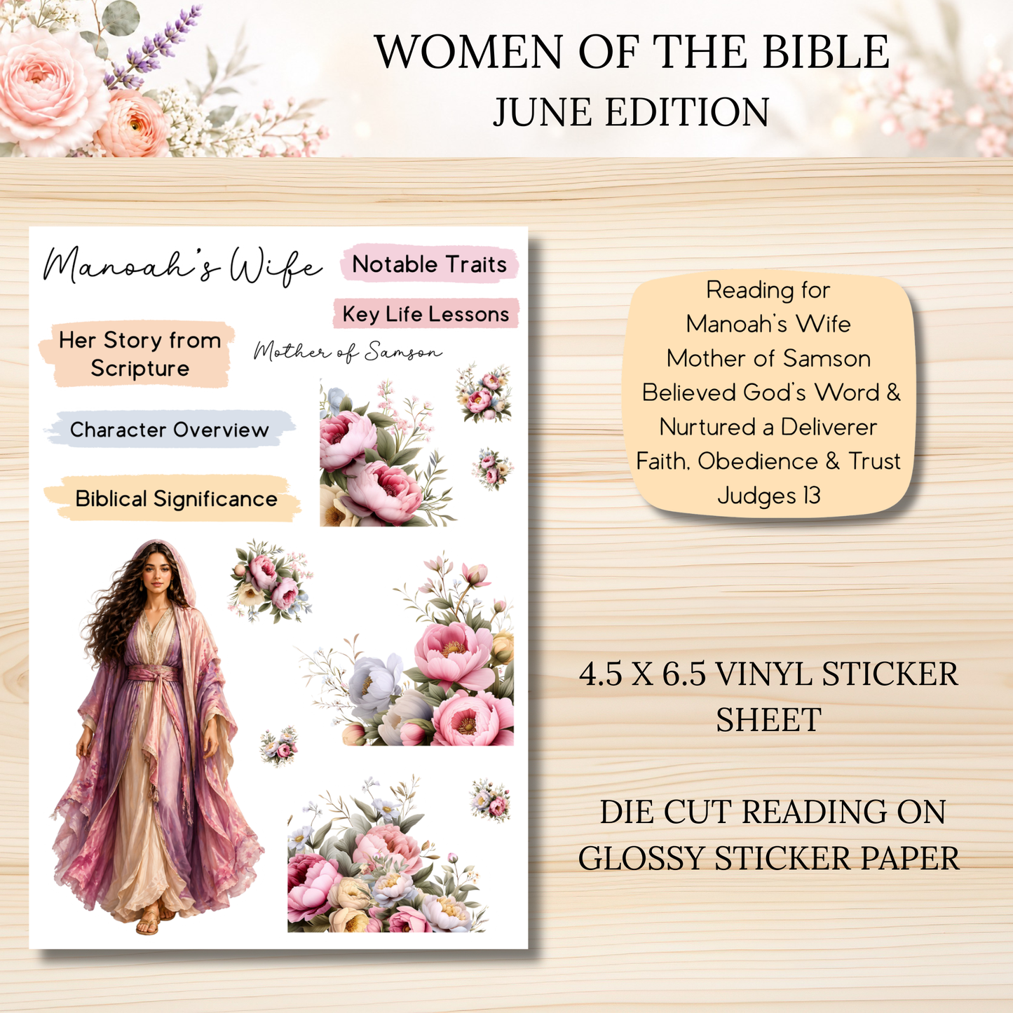 Women of the Bible Snail Mail Stickers JUNE PAST EDITION Listing