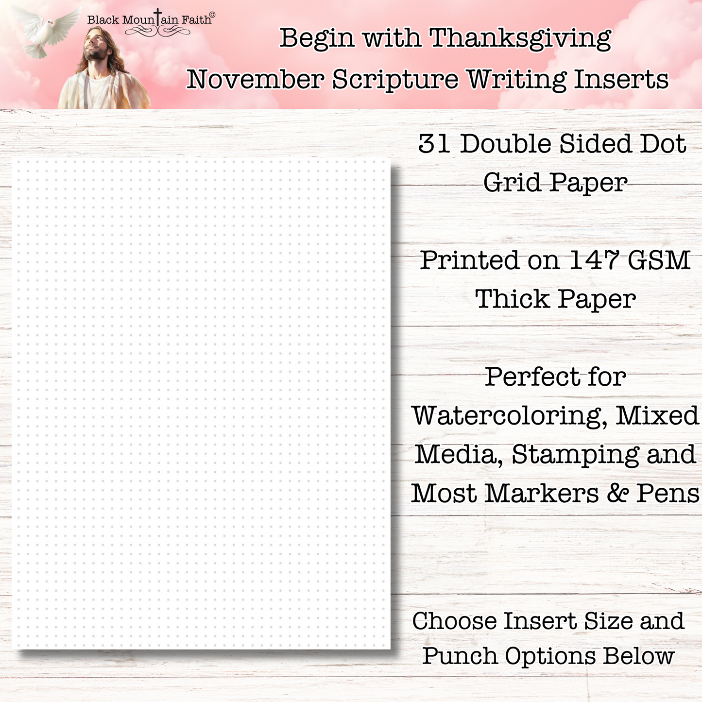 Begin with Thanksgiving Scripture Writing Inserts