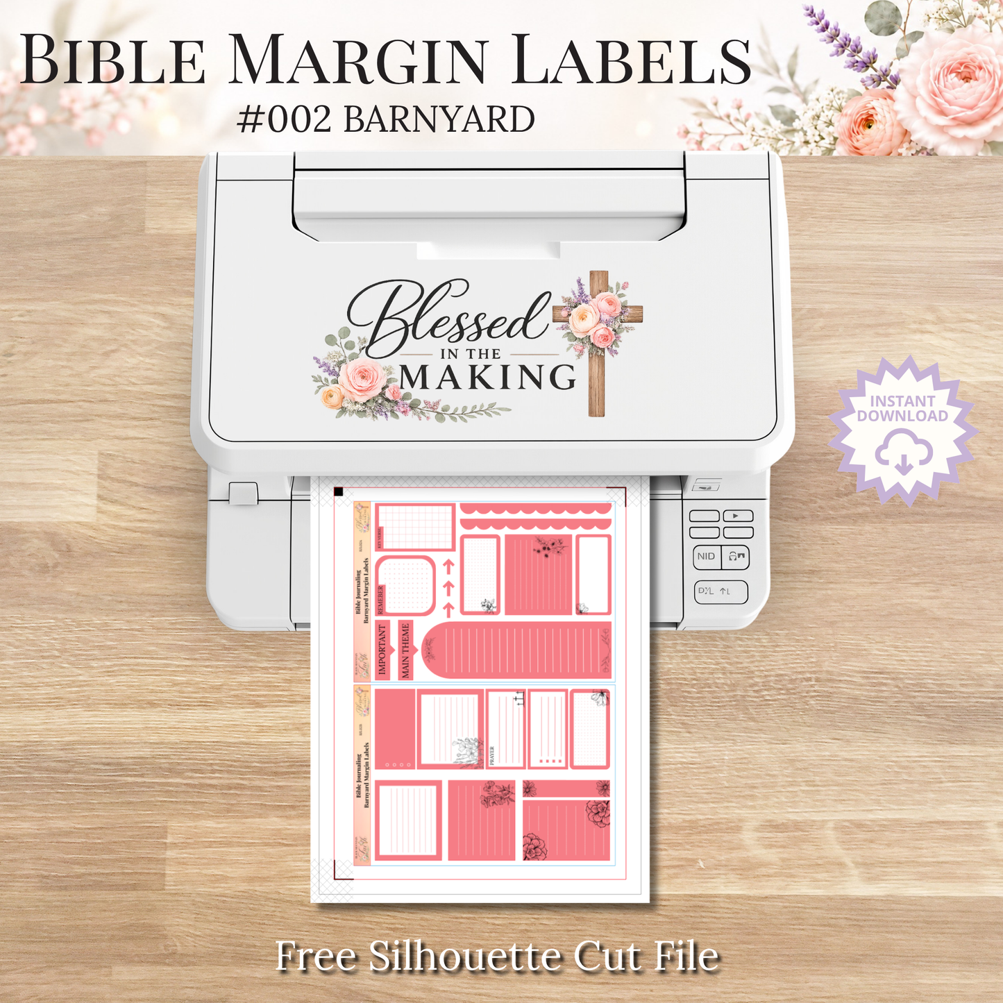 Bible Margin Labels 002 Barnyard Print & Cut Bible Stickers