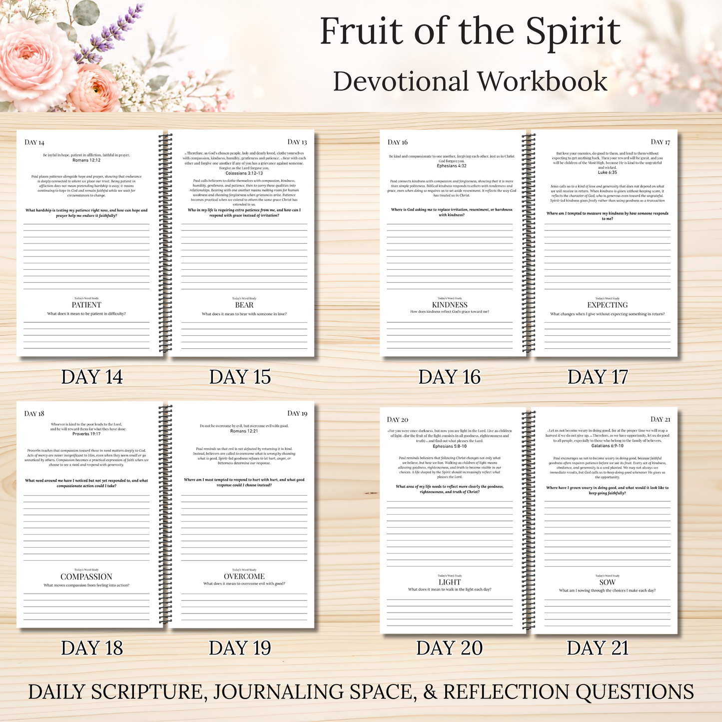 Fruit of the Spirit Scripture Writing & Devotional Workbook | Scriptures for Spiritual Fruits
