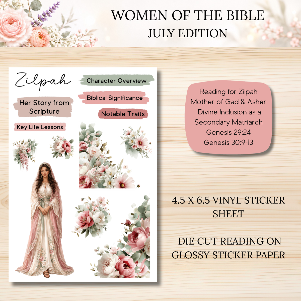 Women of the Bible Snail Mail Stickers JULY PAST EDITION Listing