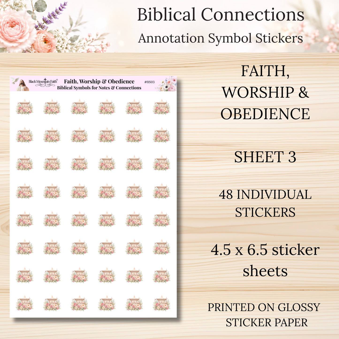 INDIVIDUAL Biblical Connections Annotation Symbol Stickers | Bible Study