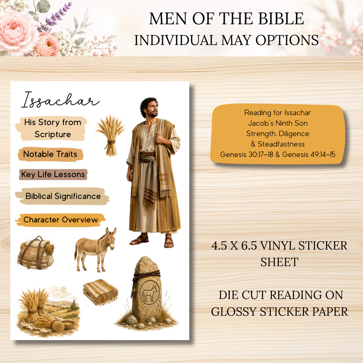MAY Men of the Bible Snail Mail Stickers PAST EDITION Listing