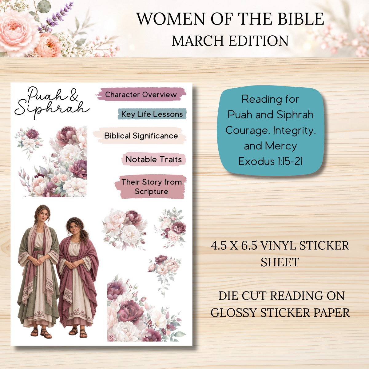 Women of the Bible Snail Mail Stickers MARCH PAST EDITION Listing