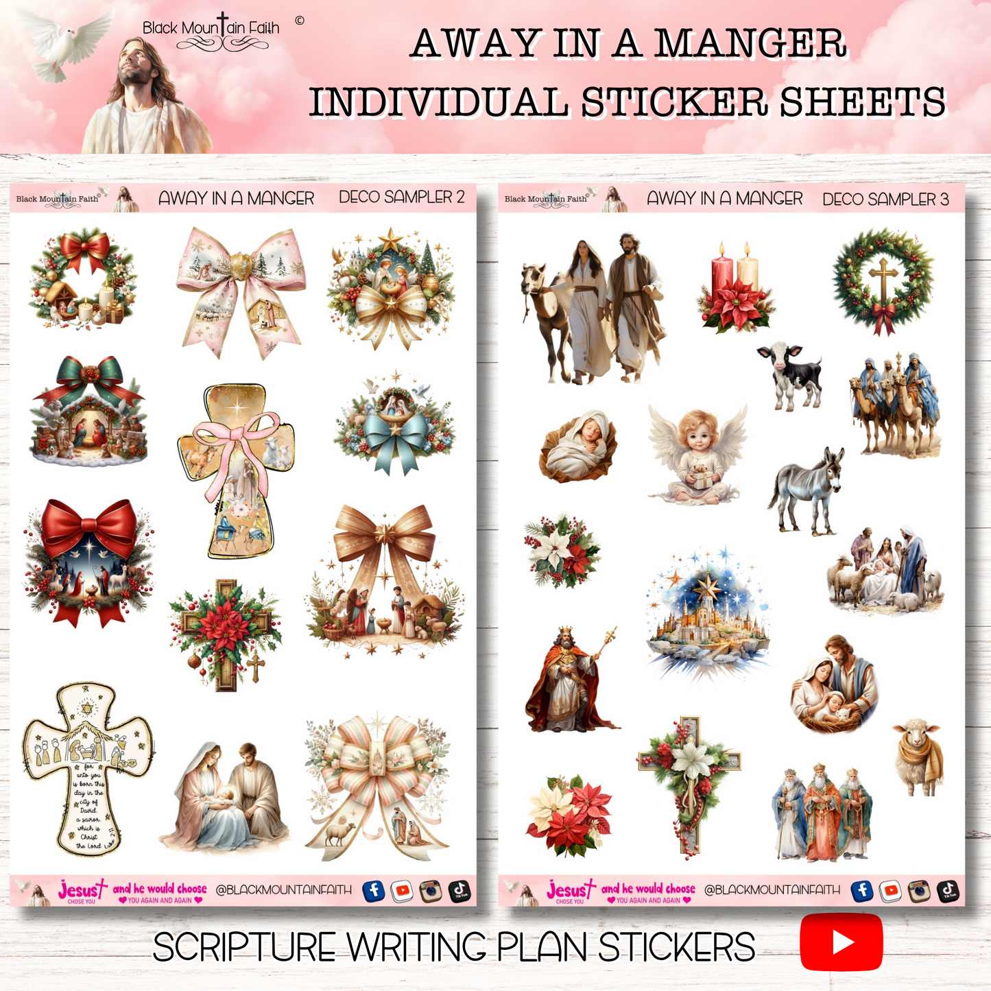 Away in a Manger Scripture Writing Plan Stickers