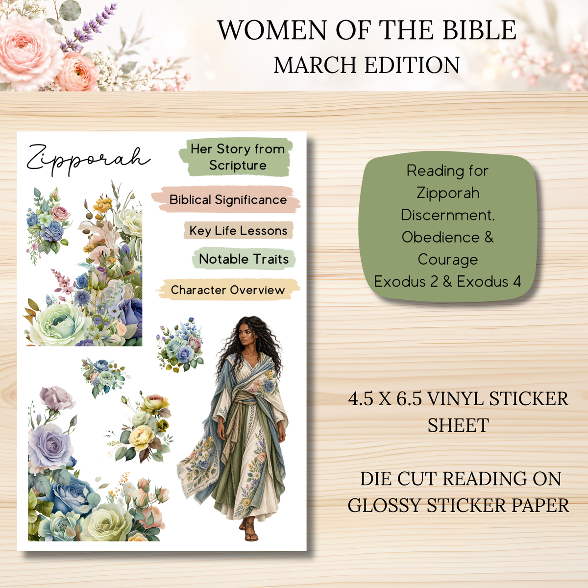 Women of the Bible Snail Mail Stickers MARCH PAST EDITION Listing