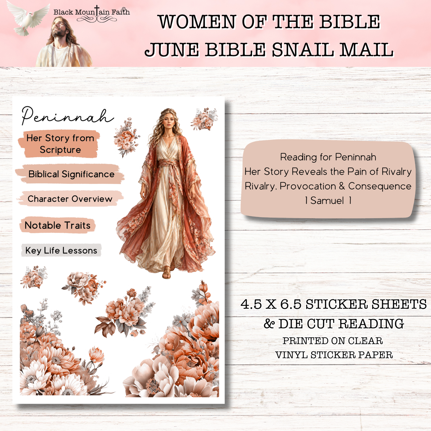 Women of the Bible Snail Mail Stickers MONTHLY SUBSCRIPTION