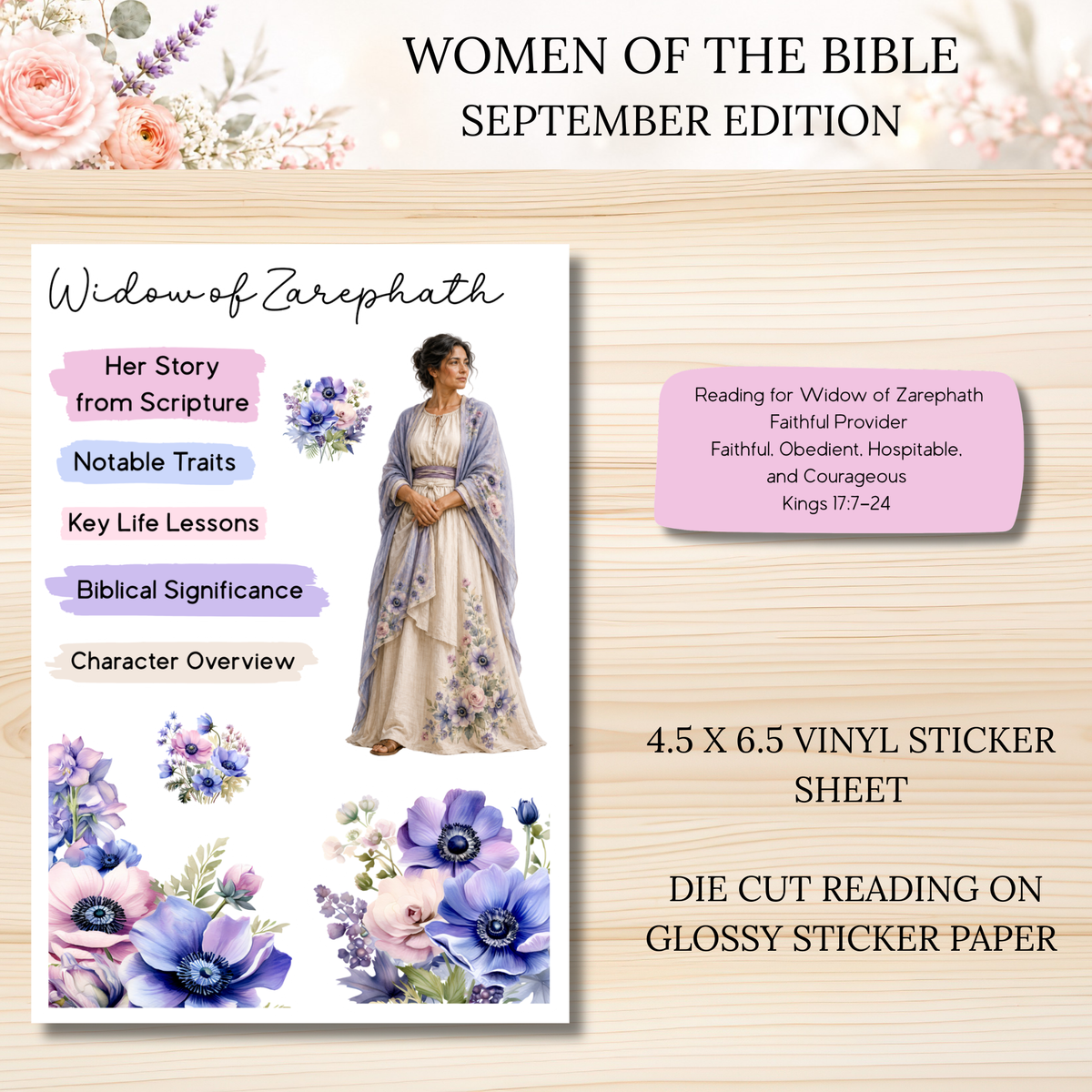 Women of the Bible Snail Mail Stickers SEPTEMBER PAST EDITION Listing