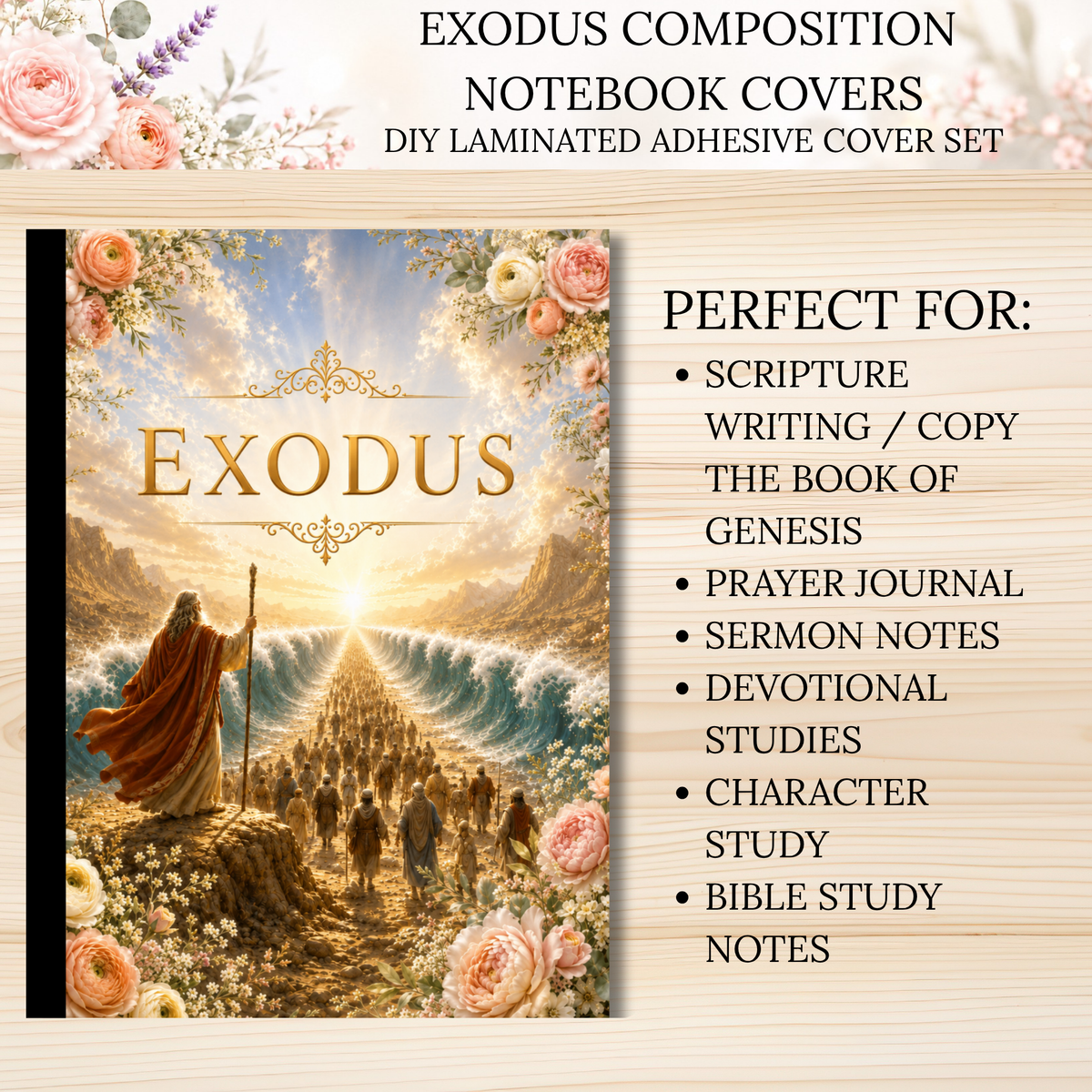 Exodus Composition Notebook Covers | DIY Laminated Adhesive Cover Set
