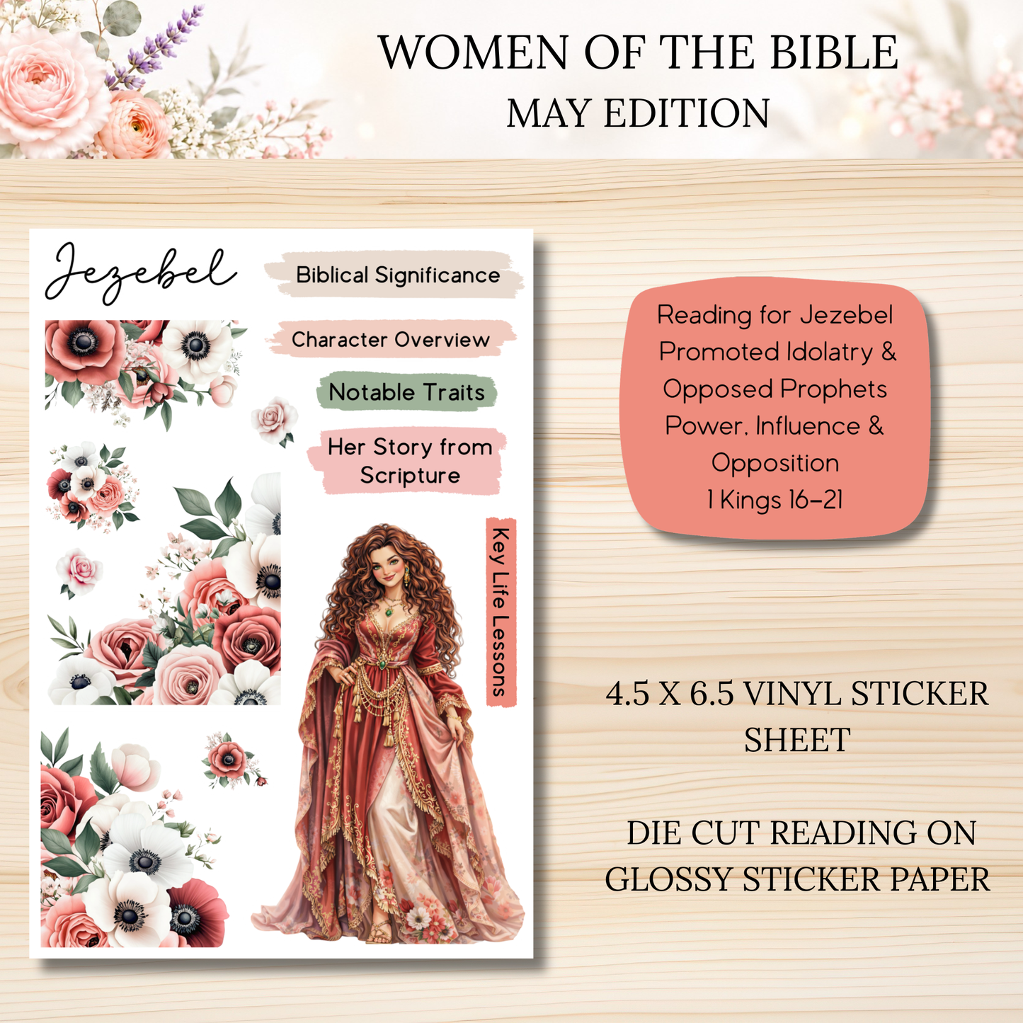 Women of the Bible Snail Mail Stickers MAY PAST EDITION Listing