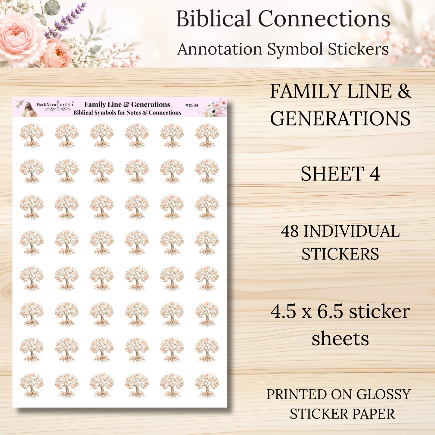 INDIVIDUAL Biblical Connections Annotation Symbol Stickers | Bible Study