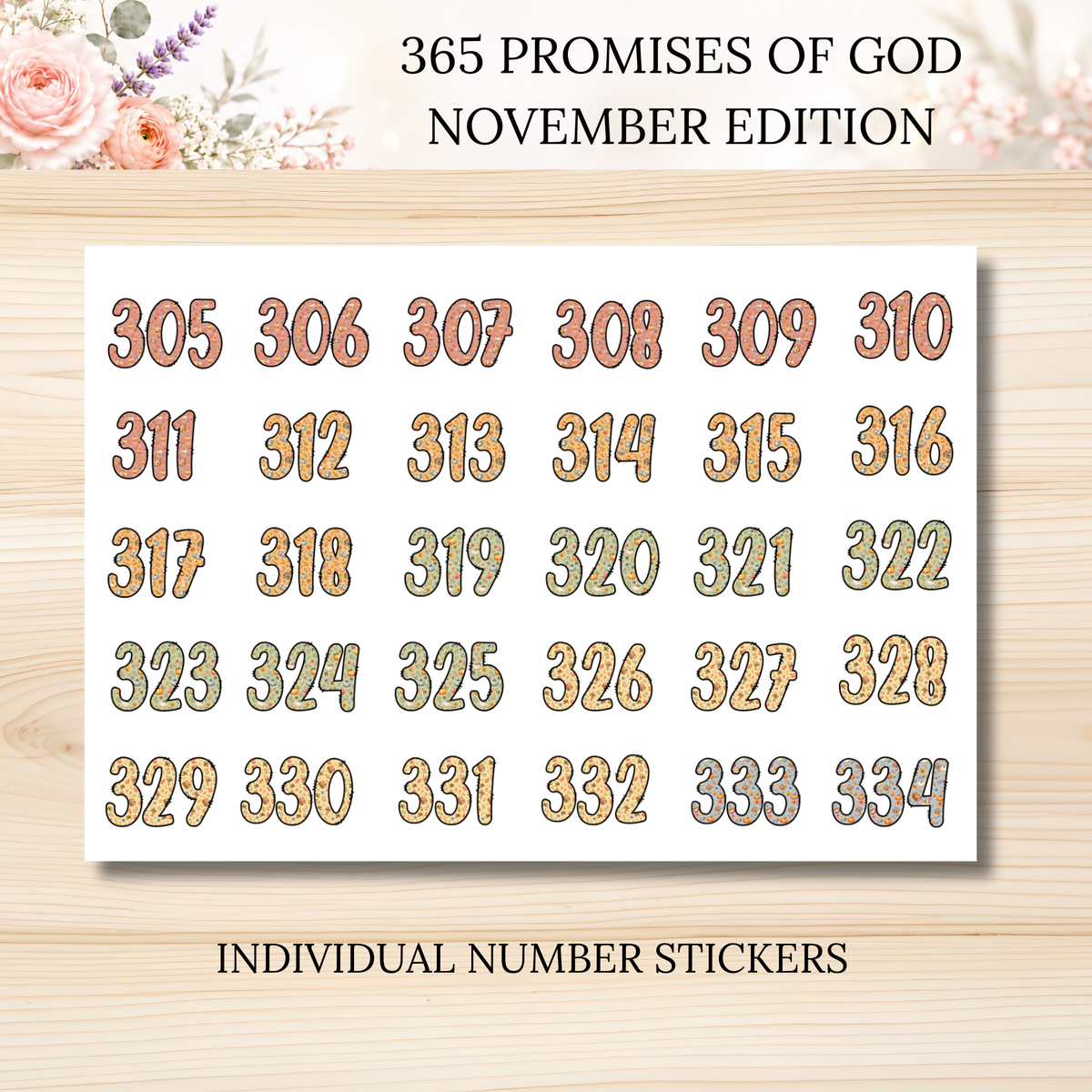 365 Promises of God Sticker Subscription Club MONTHLY EDITION