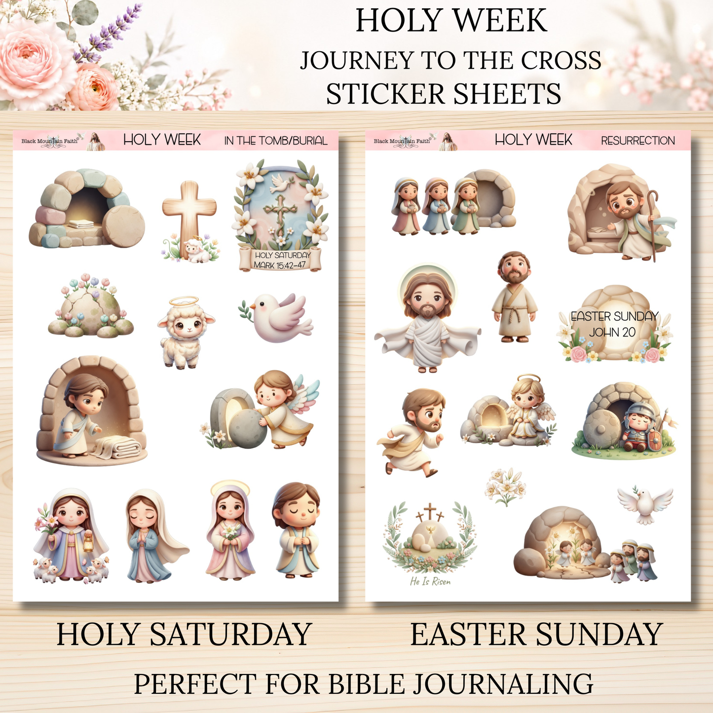 HOLY WEEK  JOURNEY TO THE CROSS  Bible Journaling Stickers