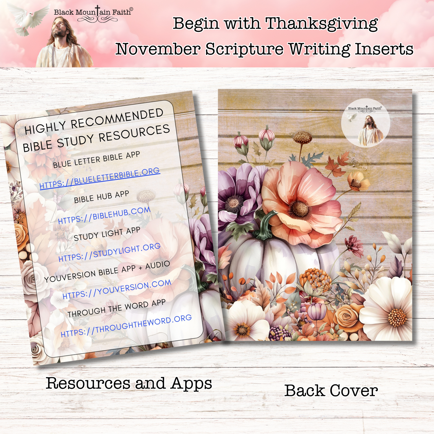 Begin with Thanksgiving Scripture Writing Inserts