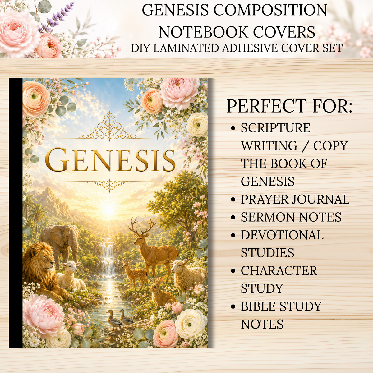 Genesis Composition Notebook Covers | DIY Laminated Adhesive Cover Set