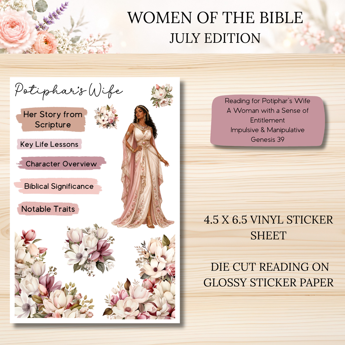Women of the Bible Snail Mail Stickers JULY PAST EDITION Listing