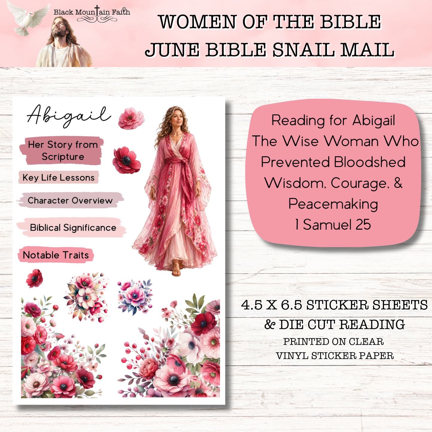 Women of the Bible Snail Mail Stickers MONTHLY SUBSCRIPTION