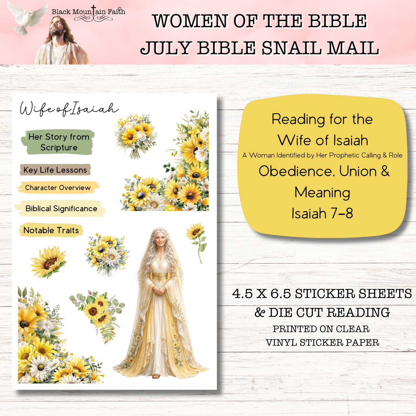 Women of the Bible Snail Mail Stickers JULY EDITION Stand Alone Listing