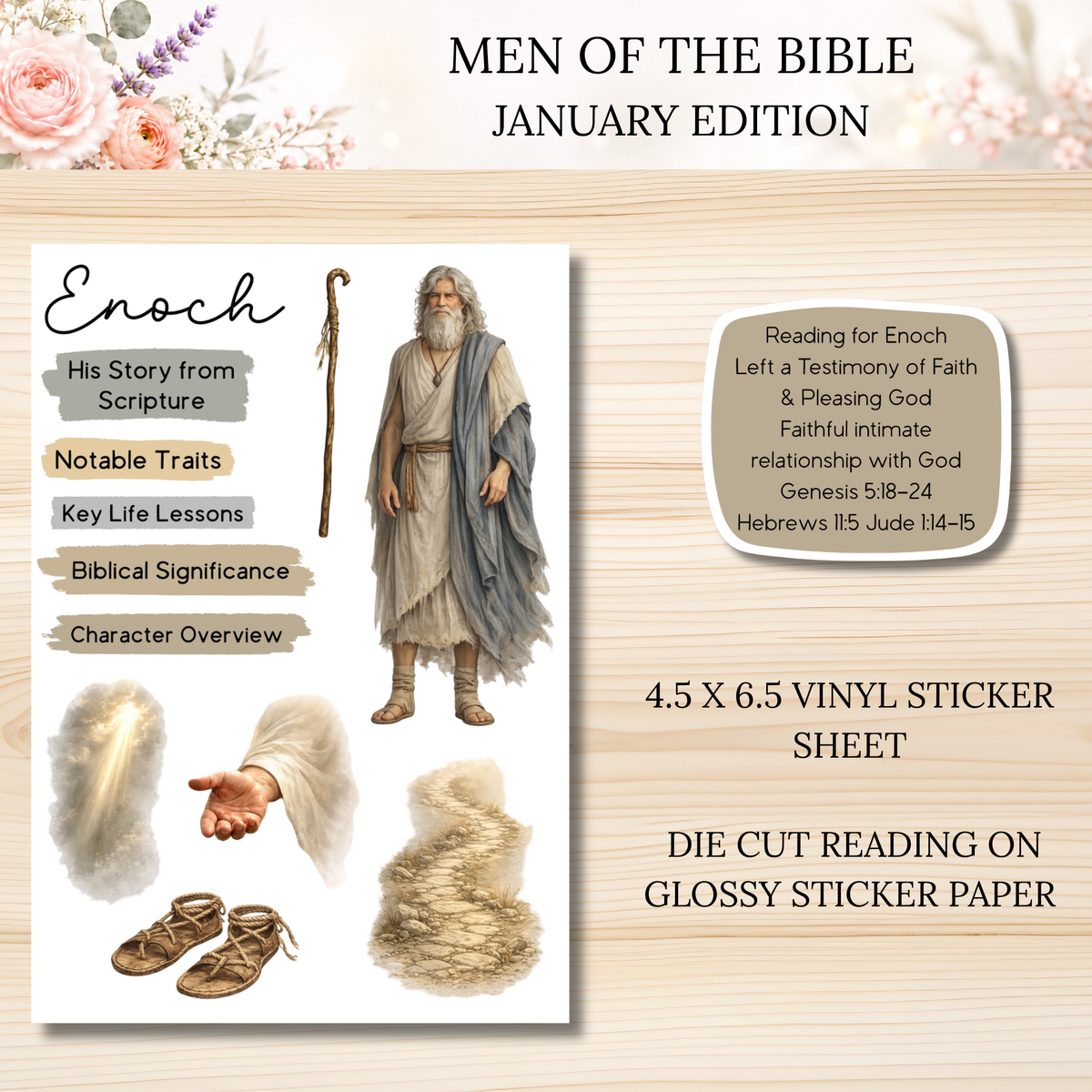 JANUARY Men of the Bible Snail Mail Stickers PAST EDITION