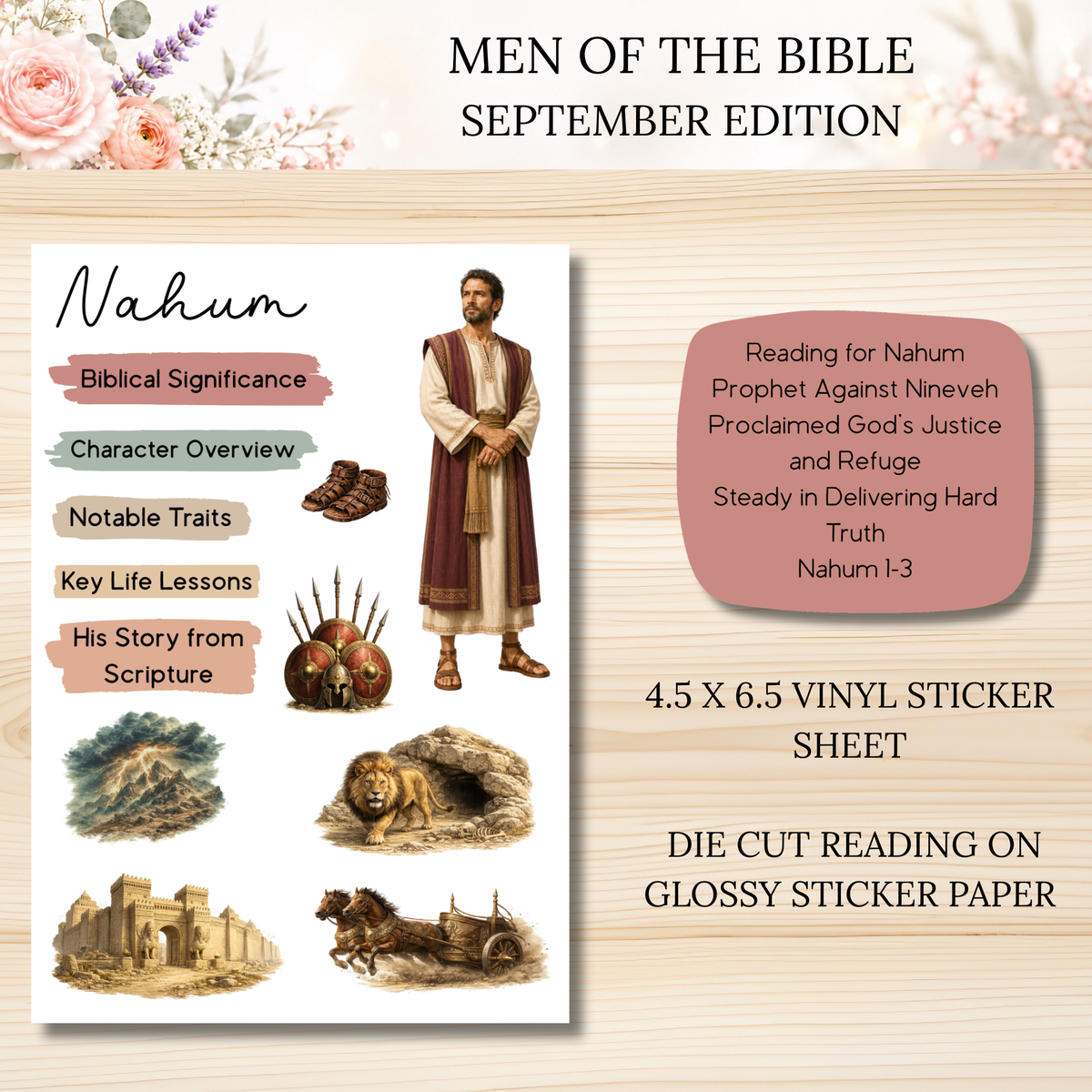 SEPTEMBER Men of the Bible Snail Mail Stickers PAST EDITION