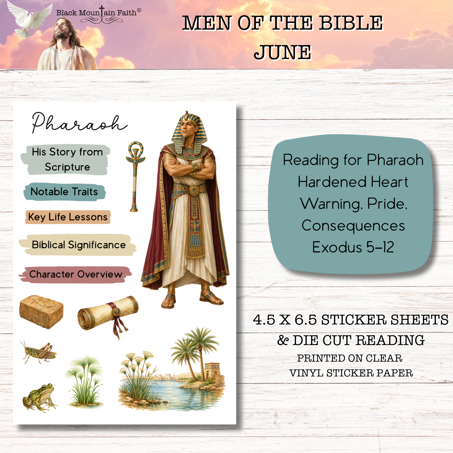 JUNE Men of the Bible Snail Mail Stickers Stand Alone Listing
