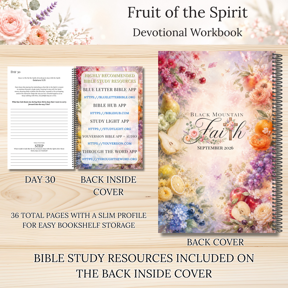 Fruit of the Spirit Scripture Writing & Devotional Workbook | Scriptures for Spiritual Fruits