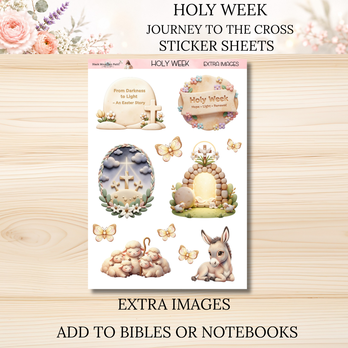 HOLY WEEK  JOURNEY TO THE CROSS  Bible Journaling Stickers