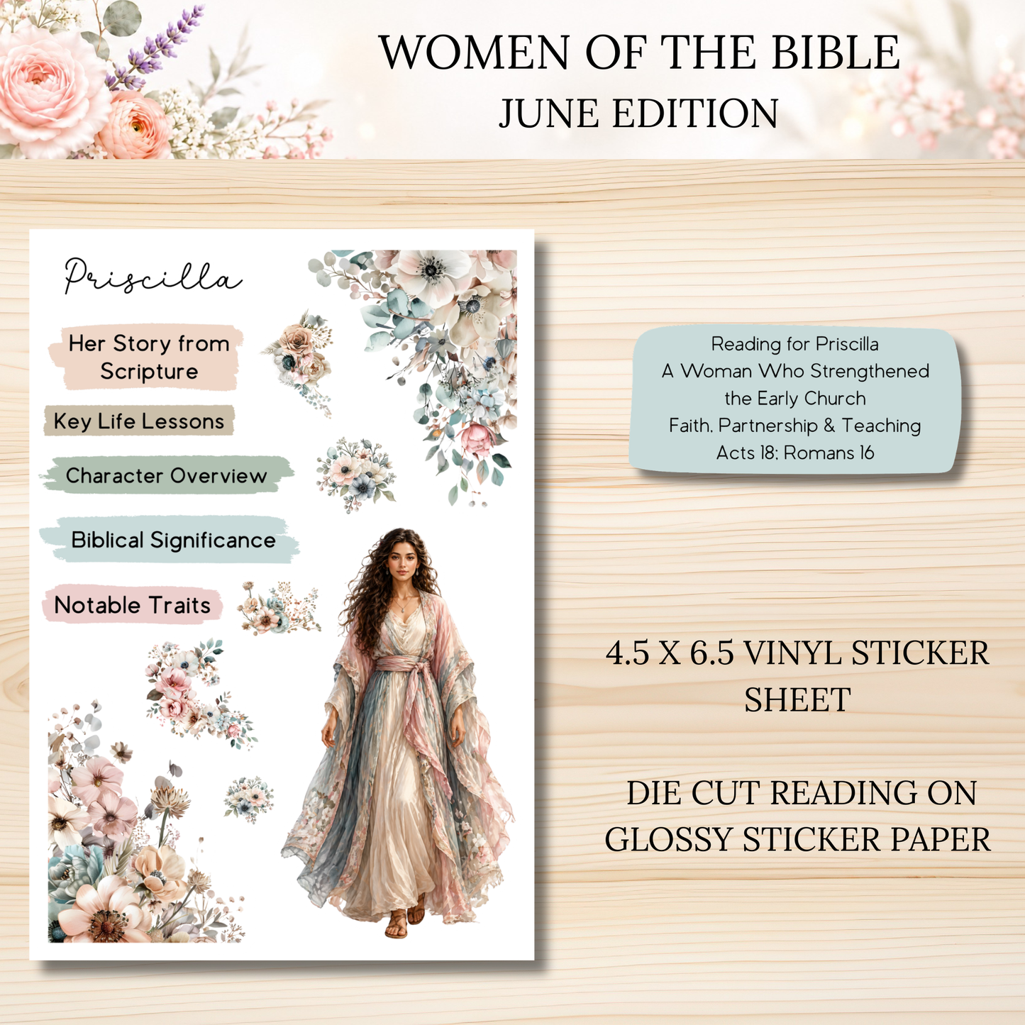 Women of the Bible Snail Mail Stickers JUNE PAST EDITION Listing