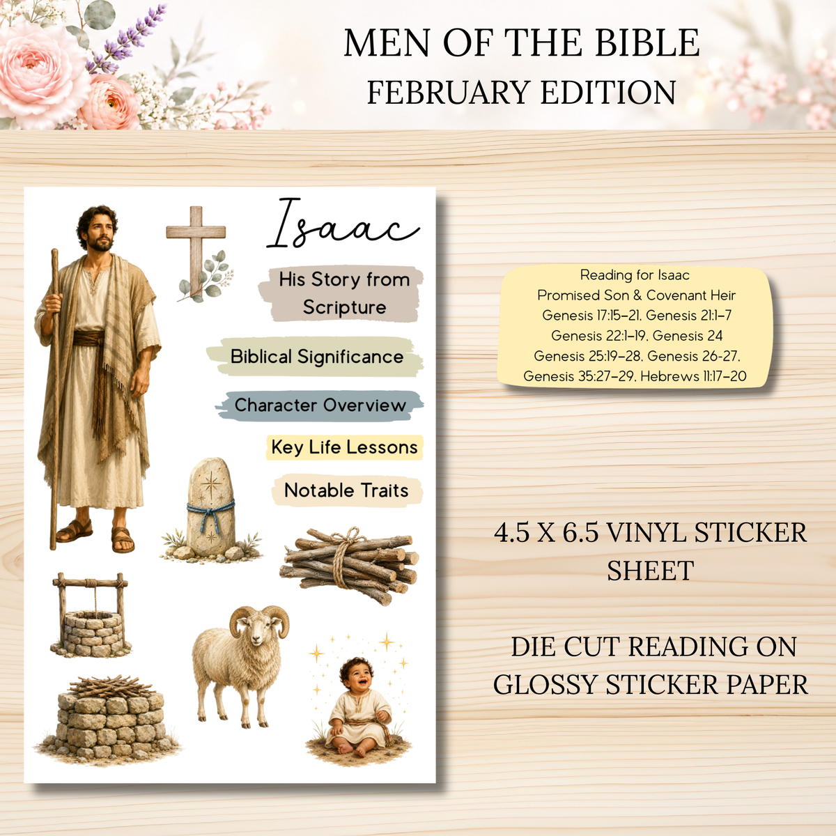 FEBRUARY Men of the Bible Snail Mail Stickers PAST EDITION