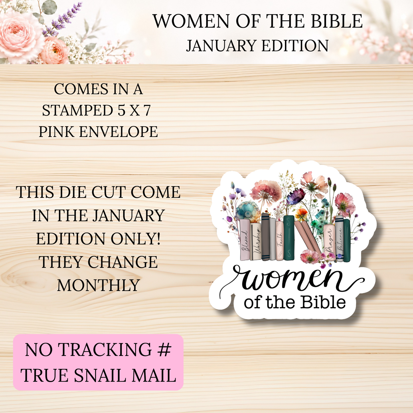 Women of the Bible Snail Mail Stickers JANUARY PAST EDITION Listing