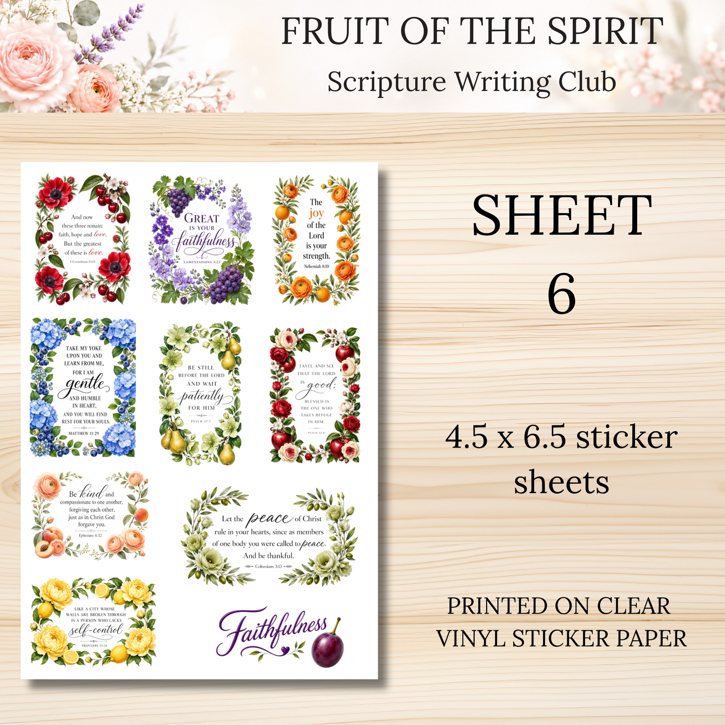 Fruit of the Spirit Scripture Writing & Devotional Bundle | Scriptures for Spiritual Fruits
