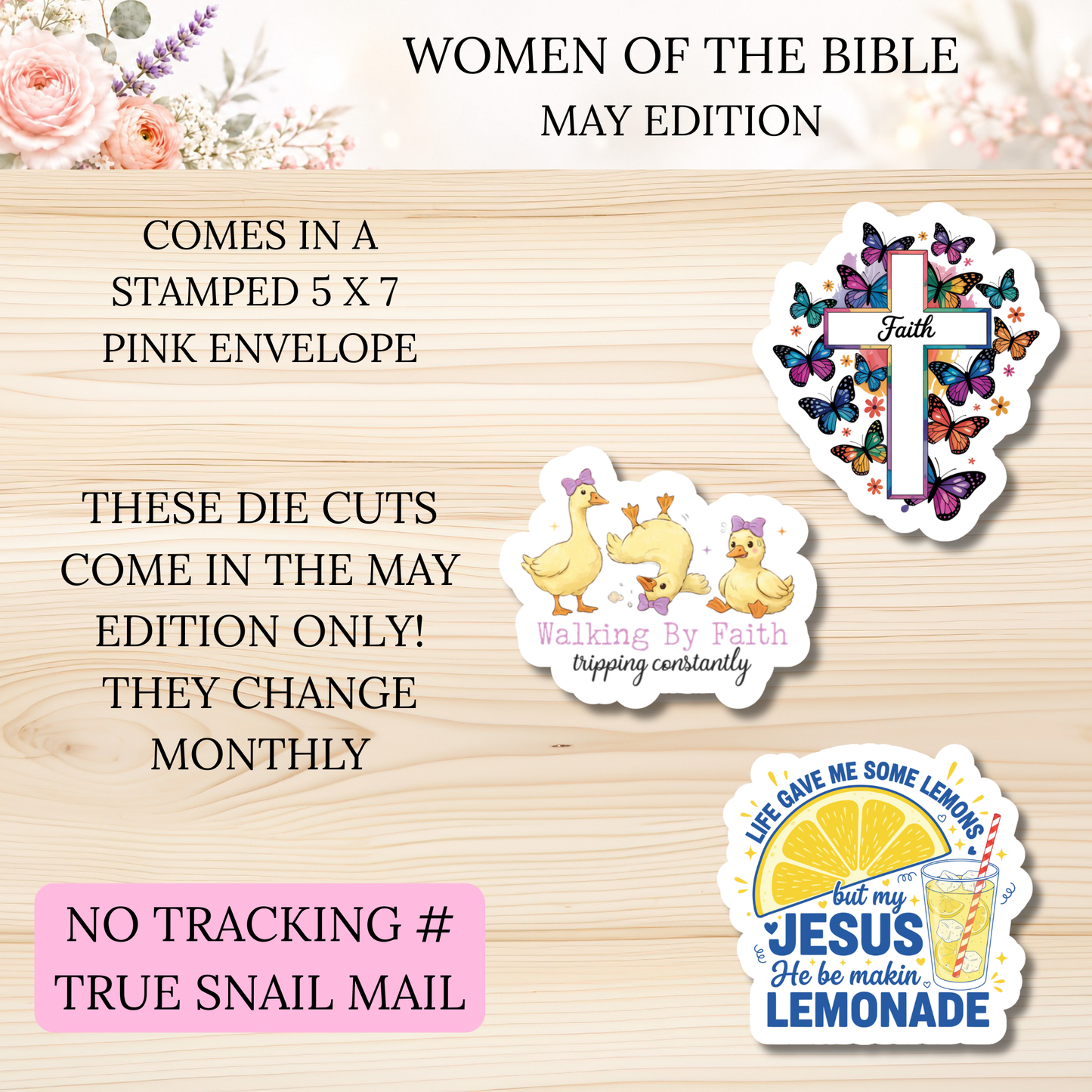 Women of the Bible Snail Mail Stickers MAY PAST EDITION Listing