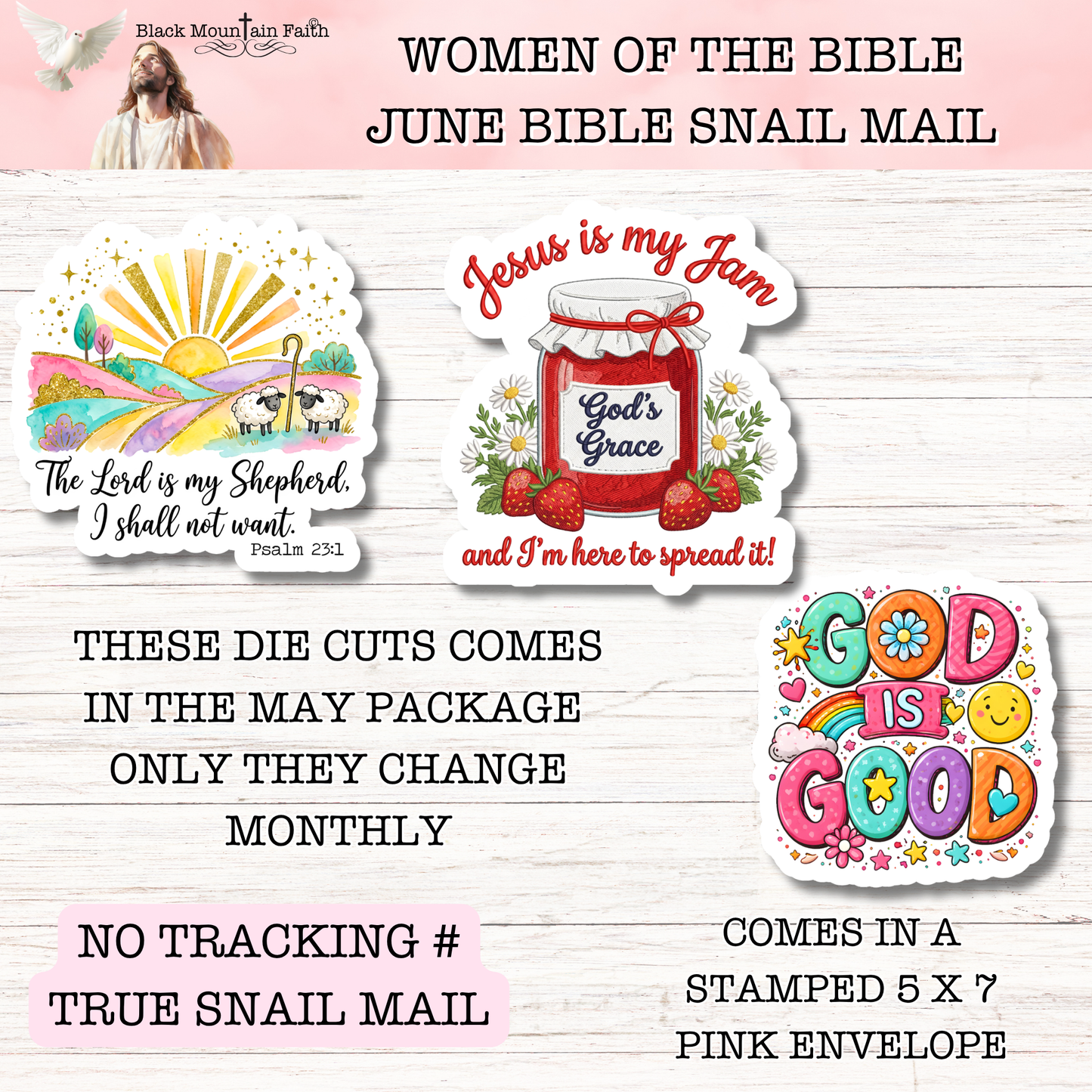 Women of the Bible Snail Mail Stickers MONTHLY SUBSCRIPTION