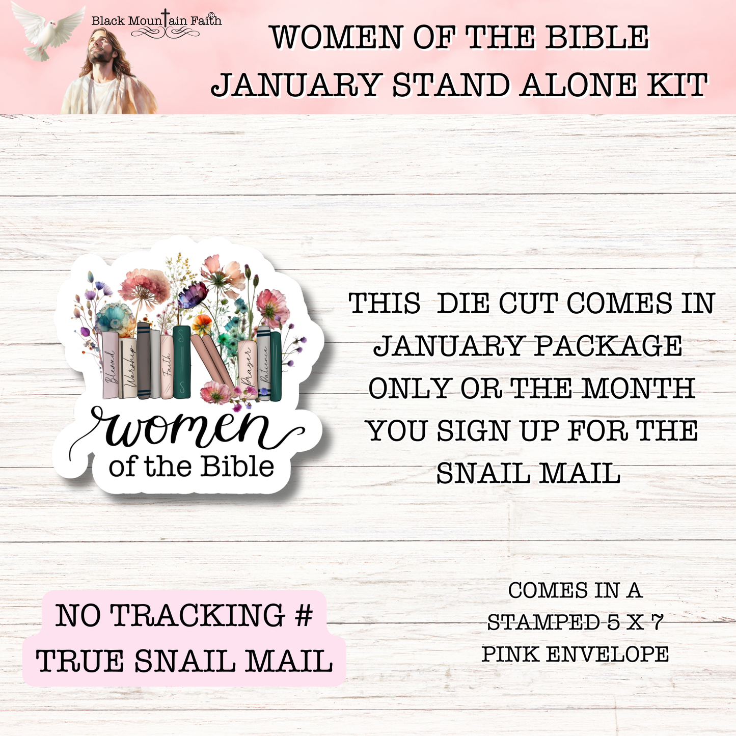 Women of the Bible Snail Mail Stickers JANUARY EDITION Stand Alone Listing