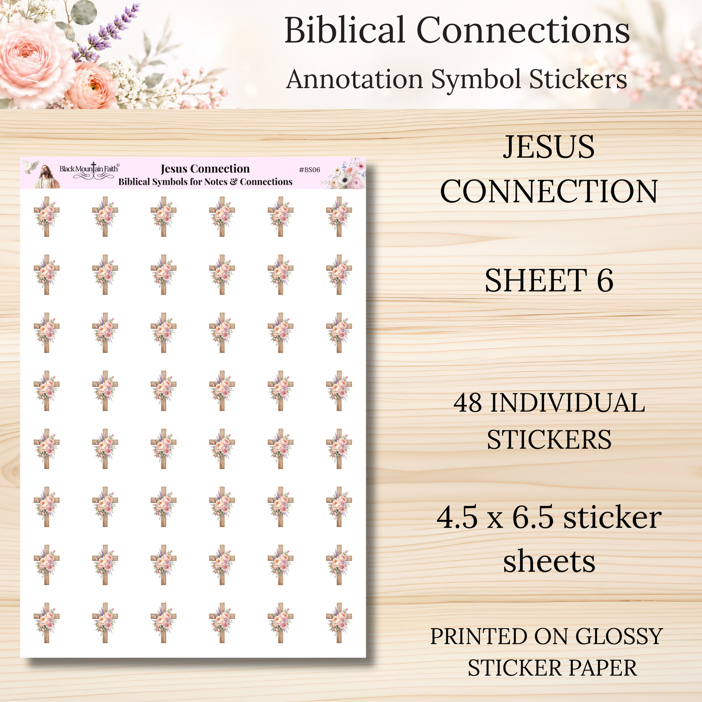 INDIVIDUAL Biblical Connections Annotation Symbol Stickers | Bible Study